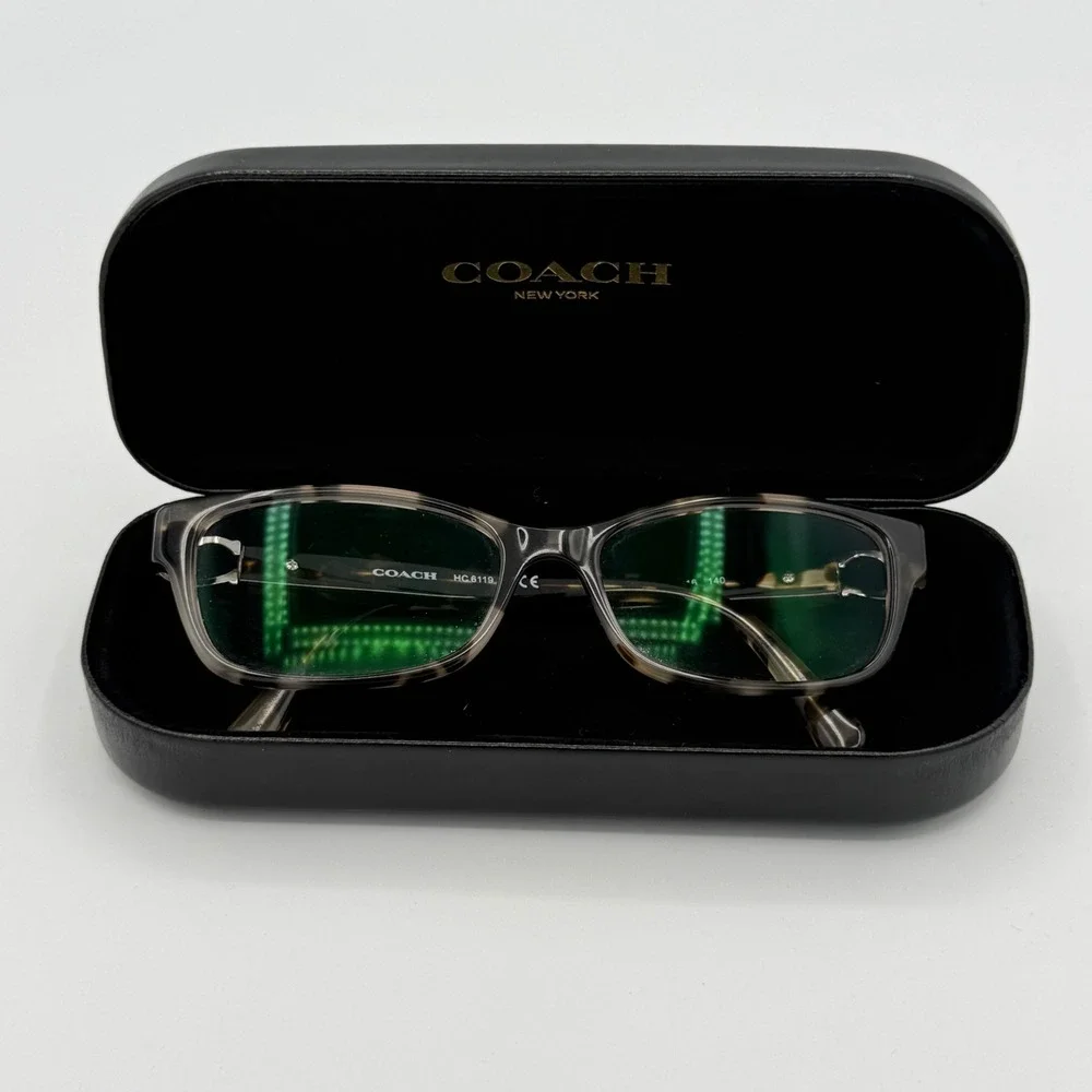 Coach‎ HC6119 5578 Eyeglasses Womens 53mm Gray Tortoise Rectangular  Frames